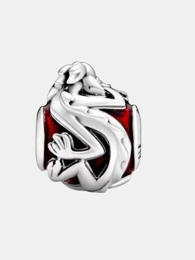 Pandora Silver Dragon Red Enamel Charm